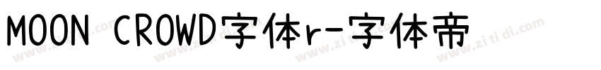 MOON CROWD字体r字体转换